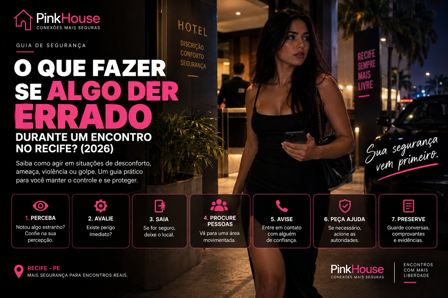 O que fazer se algo der errado durante um encontro no Recife em 2026